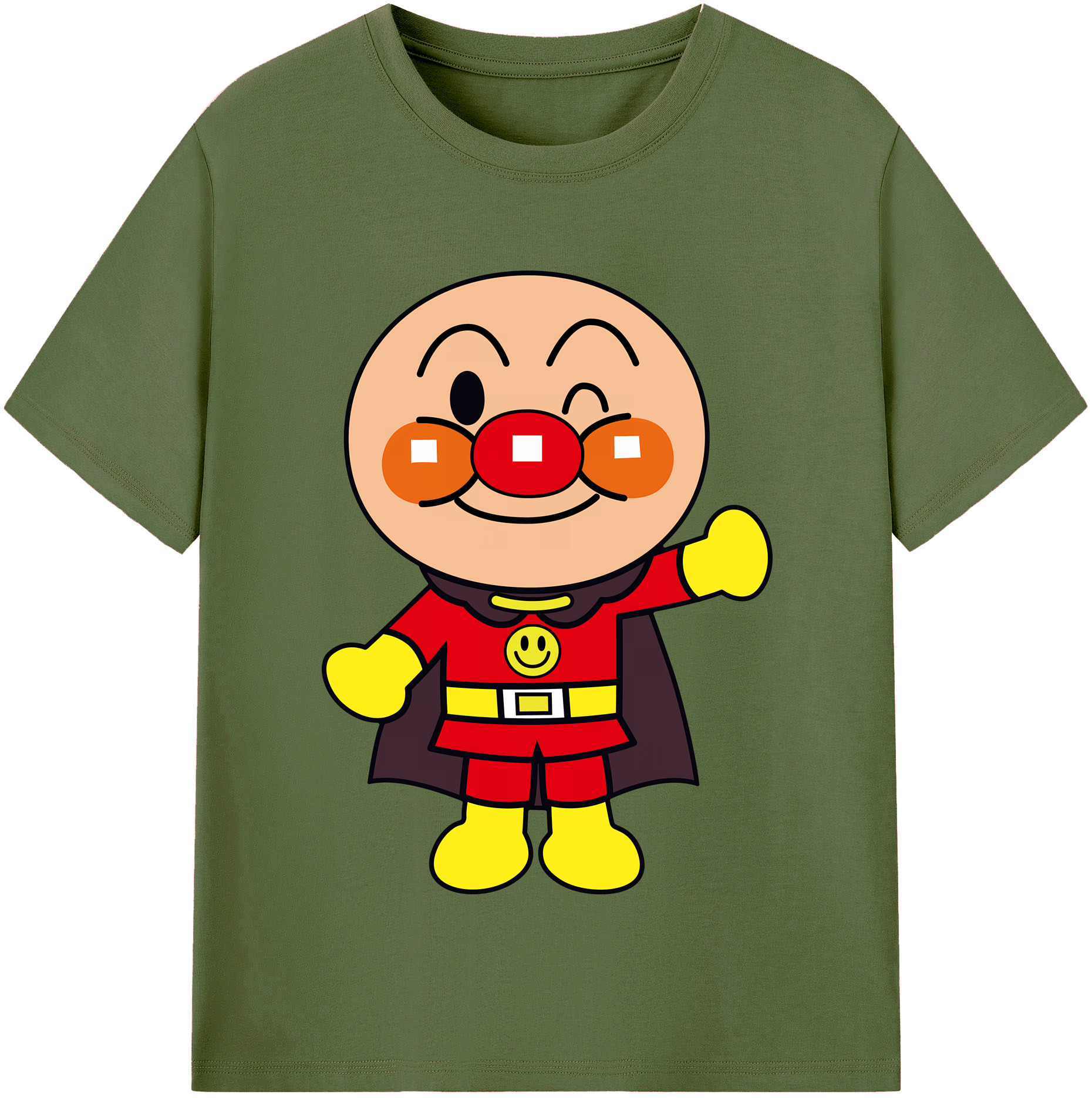 （画像用） アンパンマン Anpanman 綿100％半袖Tシャツ（フロントプリント）